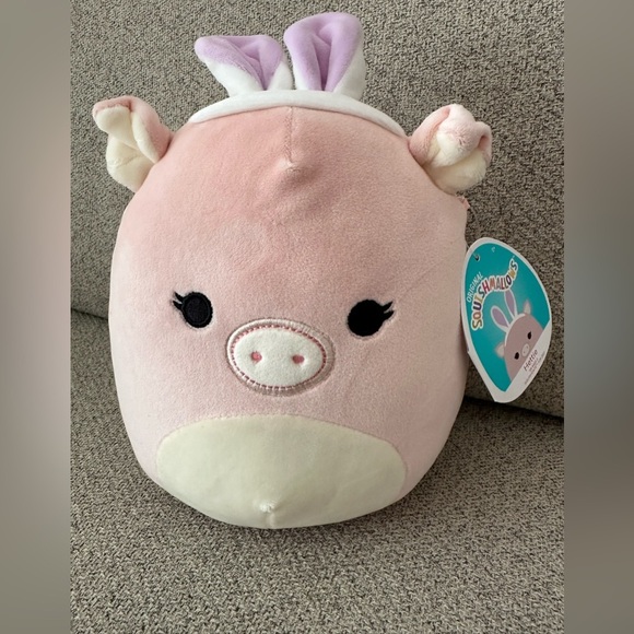 Nwt  🐷 8" Hettie The Pig Purple Ears Squishmallow Date 9.9.2021 - Picture 2 of 5